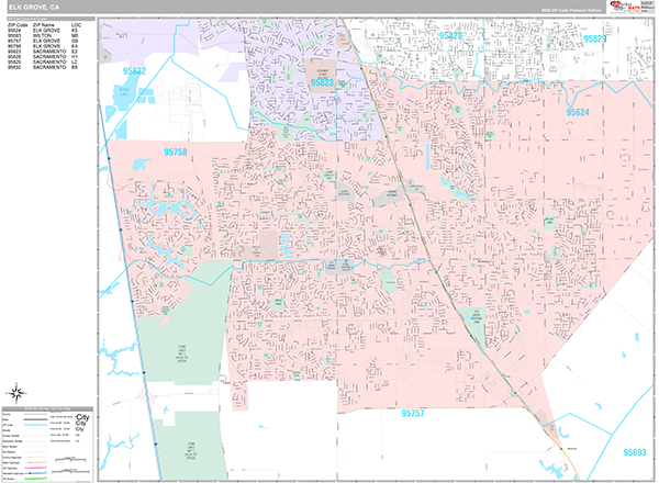 Elk Grove Wall Map